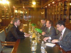 22 March 2013 MP Emir Elfic in meeting with the Head of the OSCE Mission to Serbia, Peter Burkhard